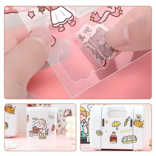 600+ pcs/100 sheets Kawaii stickers, cartoon stickers, cute stickers, stickers for girls for decorating diaries, notepads, mobile phones, laptops thumbnail 4