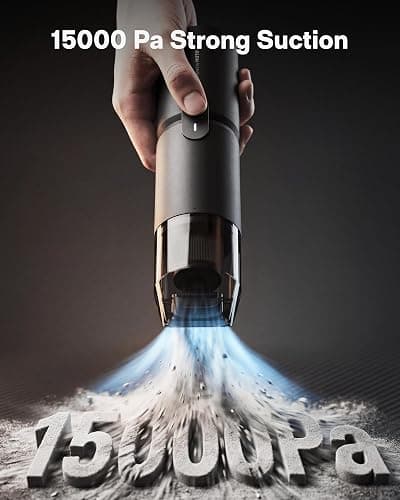 HOTO Handheld Vacuum Cleaner Cordless, Desk Vacuum Cleaner Compressed Electric Air Duster 15000Pa Suction, 4-in-1 Portable Vortex Vacuum Dust Buster Air Blower for Computer, Keyboard, Coffee Grounds thumbnail 5