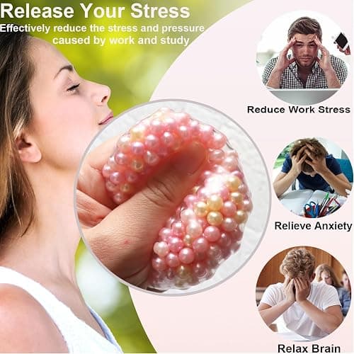 DIY Stress Ball Making Kit with Filler-10PCS Stress Ball Making Kit Stress Balls, Transparent Blank Skins with Air Pump & Expander Tool for Pressure Squishy Balls for Adult (10PC, Style B) thumbnail 6