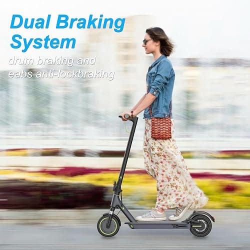 Roinside Electric Scooter- 8.5"/10''/14'' Tires, Up to 19/22MPH, 350W/500W Motor, Max 12/16/21/23/27/62Miles Long-Range Foldable Escooter for Adults Adults Scooter with Double Braking System, App thumbnail 7