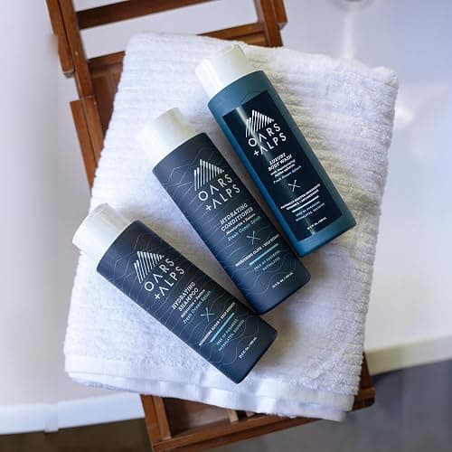 Oars + Alps Men's Sulfate Free Hair Shampoo and Conditioner Set for Men & Women, Infused with Kelp & Algae Extracts, Nourishing & Moisturizing, Paraben Free, Fresh Ocean Splash Scent, 2pk, 13.5oz thumbnail 5