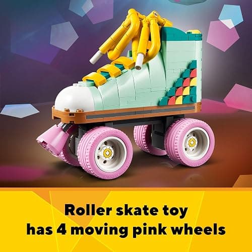 LEGO Creator 3 in 1 Retro Roller Skate Building Kit, Transforms from Roller Skate Toy to Mini Skateboard to Boom Box Radio, Birthday Gift for Skaters, Cool Toy for Boys and Girls Ages 8 and Up, 31148 thumbnail 4