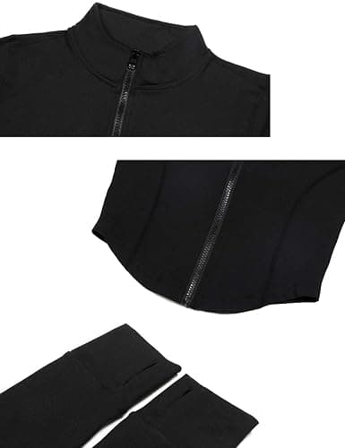 Lviefent Womens Lightweight Full Zip Running Track Jacket Workout Slim Fit Yoga Sportwear with Thumb Holes thumbnail 5
