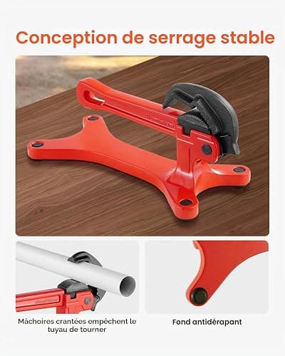 VEVOR Étau à Tuyaux 3,175-38,1 mm Étau à Tubes Portable Léger Aluminium, Mâchoires Acier, Facile à Transporter, Serrage Stable, pour Installation, Réparation, Entretien Plomberie sur Site, Chantiers thumbnail 6