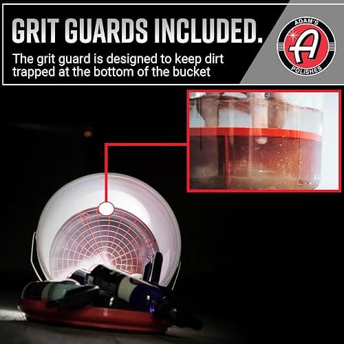 Adam's Grit Guard Wash Bucket with Lid - Professional, Heavy Duty 5 Gallon Detailing Bucket thumbnail 6