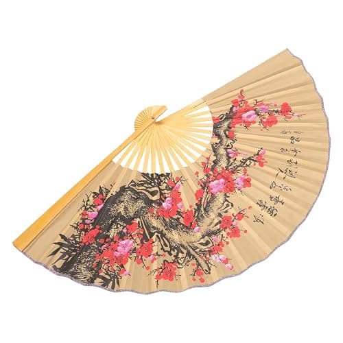 Kichvoe Riesenfächer-Wanddekoration: Orientalischer Feng-Shui-Wandfächer Chinesischer Fächer Chinesische Japanische Traditionelle Fächer Wandhintergrund Fächer-Hängedekoration thumbnail 8