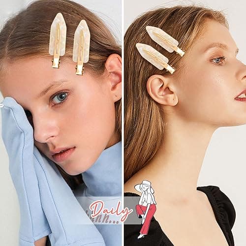 20PCS Bridesmaid Hair Clips No Bend Hair Clips Bridesmaid Hair Accessories Gifts Makeup White Creaseless Clips for Bride Women Girl(20Pcs/10Cards) thumbnail 5