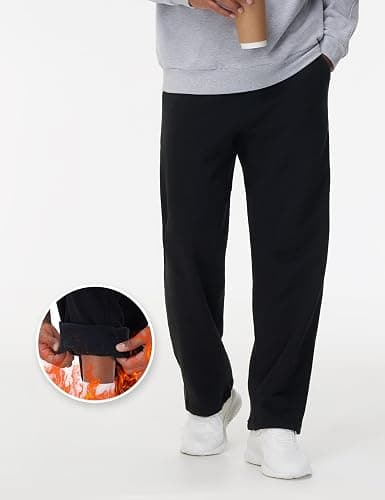 THE GYM PEOPLE Men's Baggy Fleece Workout Sweatpants with Pockets Drawstring Lounge Athletic Running Pants thumbnail 5
