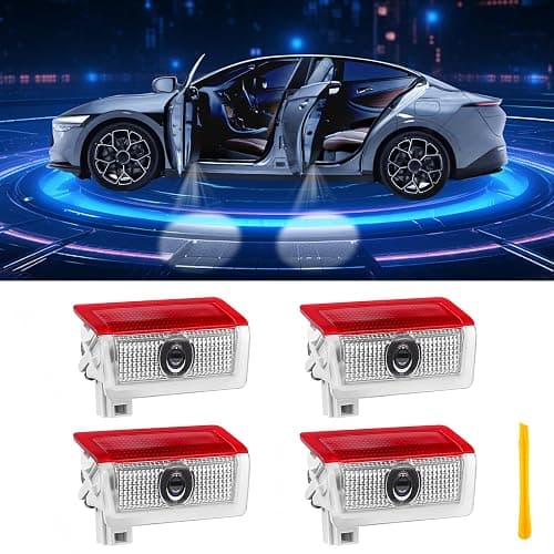 Car Door Lights Logo Projector Puddle Lights Compatible with A B C E M GL GLA GLC GLE Class Accessories, No Fade 4K-HD Car Welcome Lights(2 Pack) - Image 1