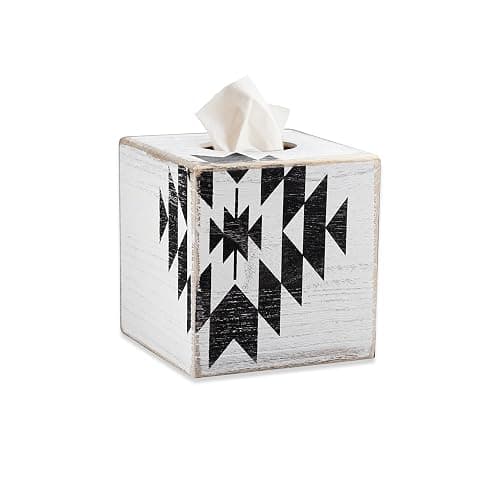 Western Aztec Decor Tissue Box Cover for Western Home Decor - Southwestern Style Aztec Decor - Fits Kleenex Cube - Image 1