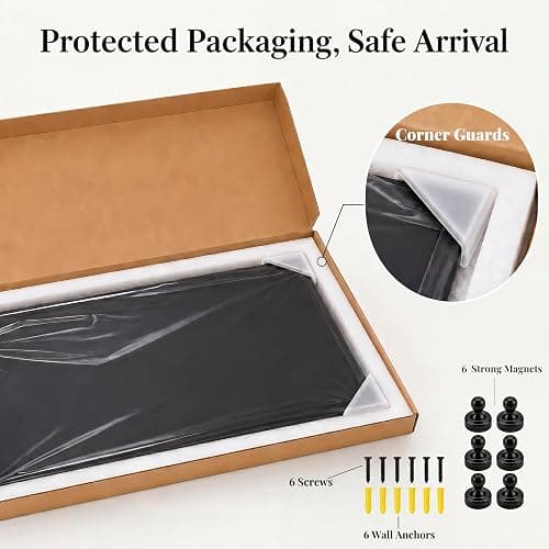 Qiytecno Travel Magnetic Board for Wall: Solution for Non-Magnetic Fridge | 27.6"x 11.8" Matte Black Metal Display Panel for Souvenir Magnets & Photos - Narrow Kitchen Wall Decor for Travelers thumbnail 7