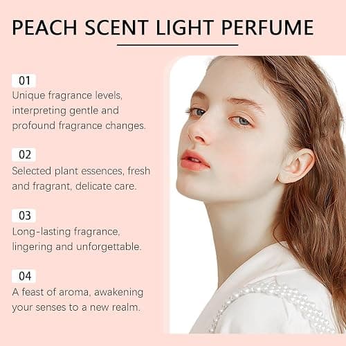 Omexry Peach Perfume - Pink Peach Perfumes for Women, Enhanced Fresh Peach Scents, Sweet Long-Lasting Fragrances Mist Spray for Hair & Body (1PC) thumbnail 4