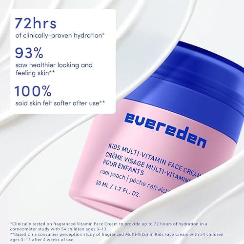 Evereden Kids Happy Face Duo (Melon Juice) - Multi-Vitamin Face Wash & Face Cream Set - Clean & Vegan Skin Care for Kids 3+ - Moisturizing, Nourishing, & Protective Skin Care Set thumbnail 4