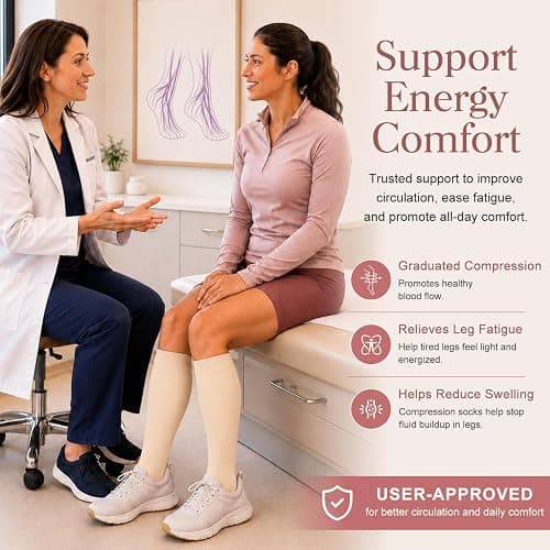 4 Pairs-Compression Socks for Women&Men Circulation-Best Support for Nurses,Running,Athletic thumbnail 5
