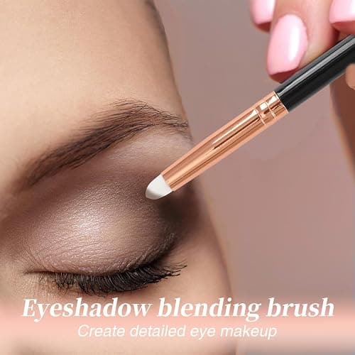 Urtlia Professional Small Pencil Eyeshadow Brush 8Pcs for Eye Shadow Eyeliner Smudge Blending Precision Perfect Cut Crease Makeup Brushes Tool Set（Black-EA01） thumbnail 5