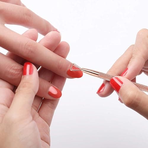Cuticle Trimmer with Cuticle Pusher and Cutter,YINYIN Cuticle Remover Cutter Nipper Clippers Durable Pedicure Manicure Tools for Fingernails and Toenails(D501-RoseGold)… thumbnail 4