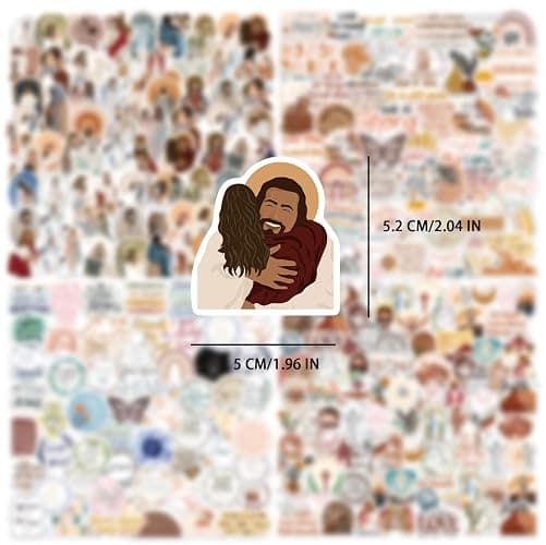 200PCS Inspirational Christian Stickers for Water Bottles, Religious Faith Bible Verses Jesus Stickers for Laptops, Phone Cases, Journaling thumbnail 3