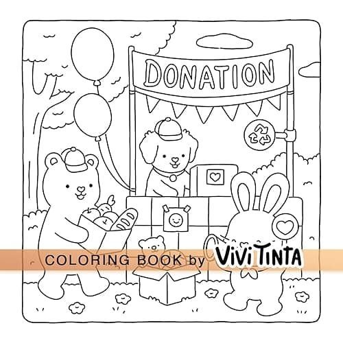 Fuzzy Hygge: Cute and Cozy Coloring Book for Adults & Teens Featuring Adorable Animals Characters for Stress Relief (Fuzzy Friends Coloring) thumbnail 10