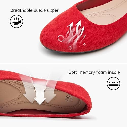 Shupua Flats for Women Round Toe Flat Shoes Dressy Black Ballet Flats Comfortable Womens Dress Shoes Ballerina Flats for Work thumbnail 7