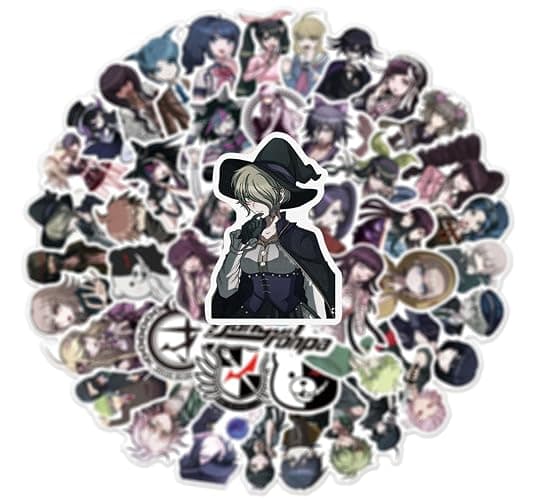 50Pcs Manga Danganronpa Stickers Mixed Pack,Cartoon Characters Stickers Anime Decor Sticker for Kids Teens Adults Waterproof Sticker for Water Bottle Laptop (Dw) thumbnail 3