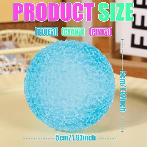 3Pc Big Soft Sensory Stress Balls, Textured Memory Gel Soft Fidget Toys, Large Sensory Soft Fidget Toy for Kids/Aduts,Anxiety Relief Squeeze Ball for Autism/ADHD, Party Favors Gifts (Random Color) thumbnail 2