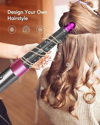 20–36 mm konischer langer Lockenstab für Dyson Airwrap Hair Styler HS05/HS01/HS08, 2-in-1 verbessertes professionelles Blas-Lockenwicklerzubehör, Rosa - 20–36mm Rosa thumbnail 9