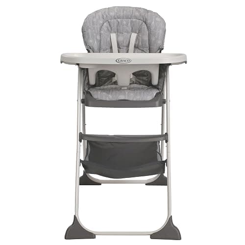 Graco Slim Snacker High Chair, Ultra Slim, Fast-Folding, Multiple Recline Positions, Comfortable Feeding, Whisk thumbnail 7