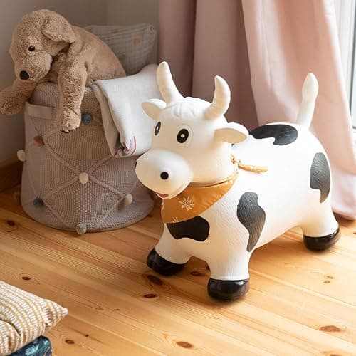 Kindsgut Bouncy Animal Hopper Cow for Children, Designed in Germany, Playful and Modern Colors, air Pump Included, Indoors and Outdoors thumbnail 3