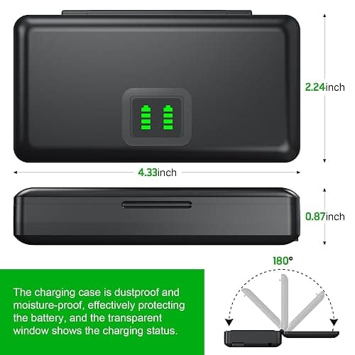 NP-BX1 Battery(2 Pack) and Charger(2CH) Set,Camera Accessories kit for Sony Lithium Ion NP-BX1,RX100 VII/VIII,ZV1 II,ZV1F,ZV-1F,DSC-HX400,RX1 Rechargeable Dual Batteries Case,Replacement Attachments thumbnail 4