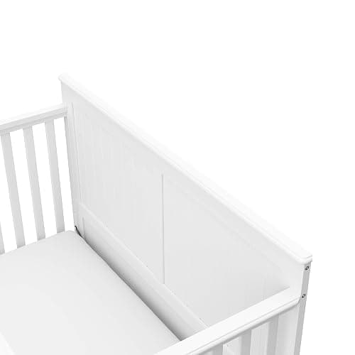 Graco Hadley 5-in-1 Convertible Crib with Drawer – GREENGUARD Gold Certified, Fits Standard Crib Mattress, Converts to Toddler Bed, Daybed and Full Bed, 4 Adjustable Mattress Heights (White) thumbnail 11