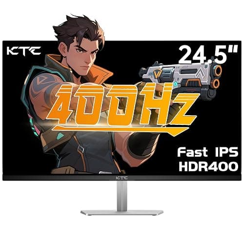 KTC 24.5 Inch 400Hz Gaming Monitor, FHD 1080P 240Hz Computer Monitor, Fast IPS, FreeSync/G-Sync Compatible, HDR400, DisplayPort x2 HDMI x2, VESA, Tilt Adjustable,H25X7 - Image 1