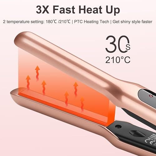 JAETON Small Flat Iron 3/10" Mini Hair Straightener for Short Hair Curling Iron for Edges,Mini Straightener for Travel,Fast Heat Up,Dual Voltage,Ceramic Tourmaline thumbnail 4