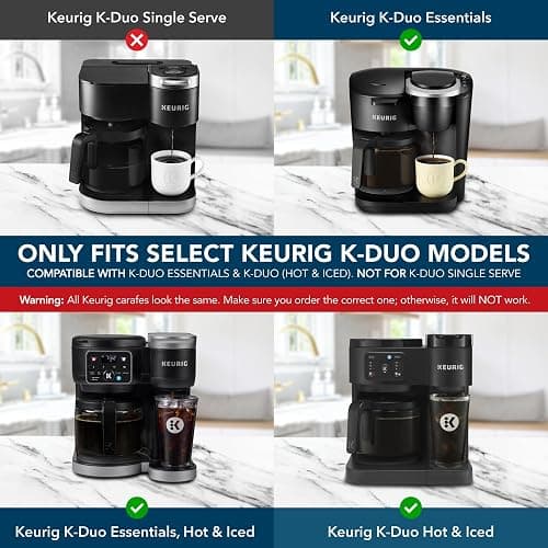12-Cup Coffee Carafe Compatible with Keurig K-Duo Essentials, K Duo Hot & Iced – Will NOT Fit Keurig K-Duo Single Serve thumbnail 3