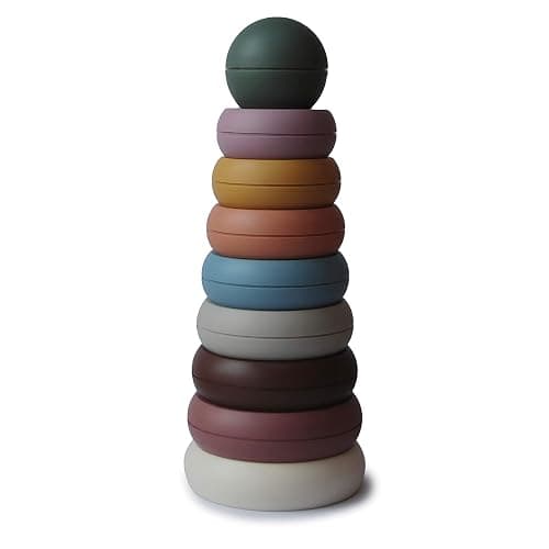mushie Stacking Rings Toy | Made in Denmark (Rustic) - Image 1