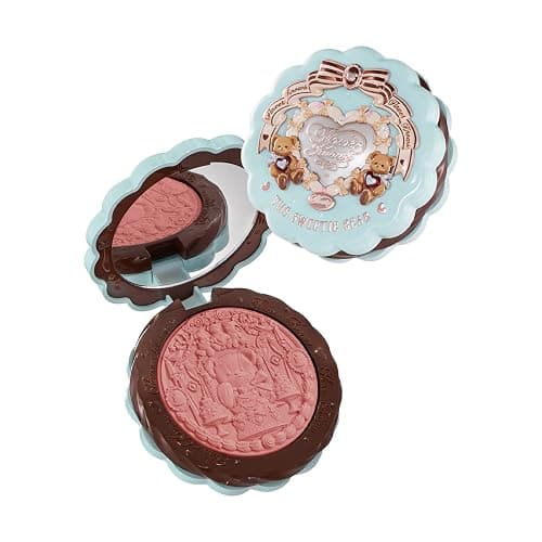 Flower Knows The Sweetie Bear Collection Silk Satin Blush,Seamless Soft Blendable Pressed Powder Pink Blush,Highly Pigmented & Long Lasting Natural Finish,0.18 Oz(05 Bear Biscuit) - Image 1