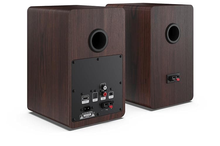 Sharp CP-SS30(BR) Altoparlanti attivi a 2 vie, custodia in legno da 60w RMS (2x30 W), Bluetooth v5.0, USB, ottico, ausiliario e RCA, regolazione bassi e alti, griglie rimovibili, telecomando. thumbnail 4