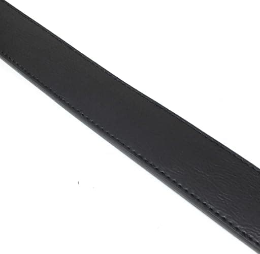 Leather Belt Strap with Vintage Distressed Texture 1.5" Wide with Snaps and without Buckle thumbnail 3