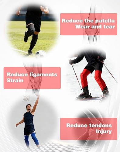 Ski Guards, 2025 New Shin Guards with Honeycomb Pads, Long Breathable Elastic Shin Pads thumbnail 4