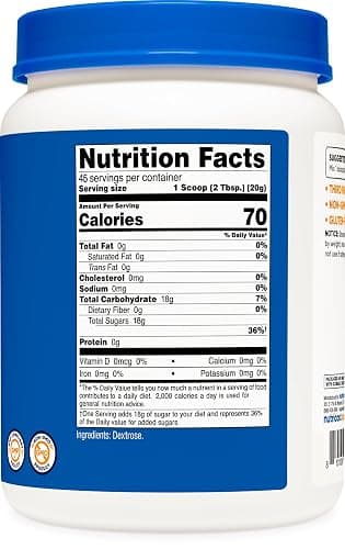 Nutricost Dextrose Powder 2 LBS - Non-GMO, Gluten Free thumbnail 5