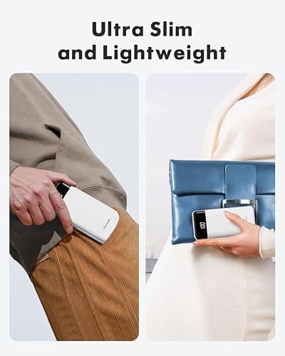 Charmast Portable Charger with Built in Cables, Power Bank with Cords Wires, Slim 10000mAh Travel Battery Pack 6 Outputs 3 Inputs 3A Fast Charging for Samsung Google Pixel LG Moto iPhone iPad thumbnail 5