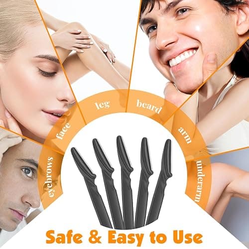 Phyyixs 88 Pcs Eyebrow Razors & Face Razors for Women in Storage Jar – Black Color Dermaplane Razor for Women Face & Men, Safe Face Shaver with Protective Covers thumbnail 6