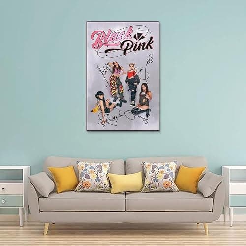 zotuuie Blackpink Poster Music Band Kpop Korean Girl Group Vintage Signed Für Zimmer, Ästhetische Leinwand-Wandkunst, Schlafzimmer-Dekor Posters 12x18inch(30x45cm) thumbnail 2