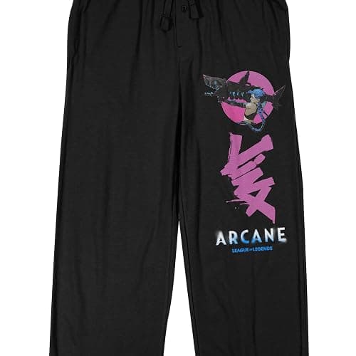 Arcane Jinx Men's Black Sleep Pajama Pants thumbnail 2