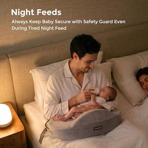 Momcozy Cozylite Nursing Pillow for Breastfeeding - Supportive Memory Foam | Innovative Safety Guard, Adjustable Waist Strap for All Body Types, 28% Wider Surface, Soft Removable Cover, Mom Comfort thumbnail 8