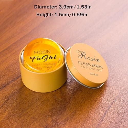 Fansjoy 2 Pièces Colophane pour Violon, Alto et Violoncelle Arcs, Faible Poussière Colophane Naturelle avec Étui thumbnail 2