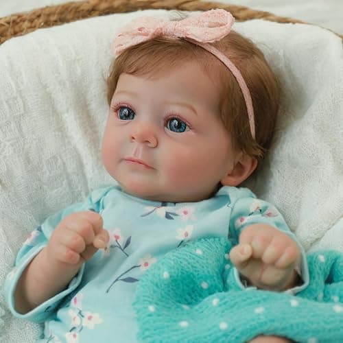 SCOM Lifelike Reborn Baby Dolls Girl - Felicia, 17-Inch Realistic-Newborn Baby Dolls with Weighted Soft Cloth Body, Real Life Cute Reborn Dolls with Gift Box for Kids Age 3+ thumbnail 8