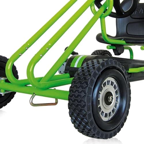 hauck Kids Pedal Go Kart, 4 Wheel Bike Cart, Ride for Ages 4-8, Green | Outdoor Ride-On Bicycle Cart with Rubber Tires for Boys and Girls with Adjustable Bucket Seat and Advanced Handbrakes thumbnail 7