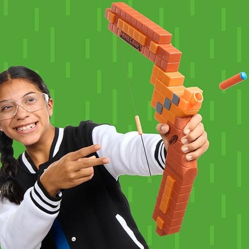 Nerf Minecraft Bow Dart Blaster, Pull-Back String Priming, 8 Nerf N1 Darts Compatible Only with Nerf N1 Dart Blasters, Ages 8+ thumbnail 2