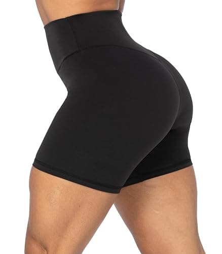 Sunzel No Front Seam High Waist Biker Shorts for Women, Squat Proof Yoga Workout Gym Bike Shorts thumbnail 3