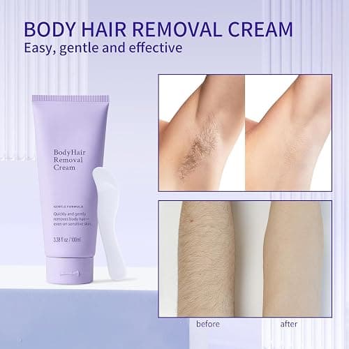Facial Hair Removal Cream,Body Hair Removal Cream for Women with Spatula Applicator, Unisex Body & Skincare thumbnail 2